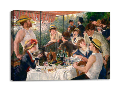 Quadro Stampa su Tela con Telaio in Legno Pierre-Auguste Renoir - Luncheon of the Boating Party