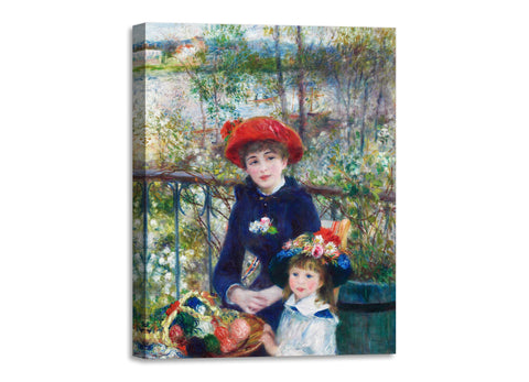 Quadro Stampa su Tela con Telaio in Legno Pierre-Auguste Renoir - Two Sisters