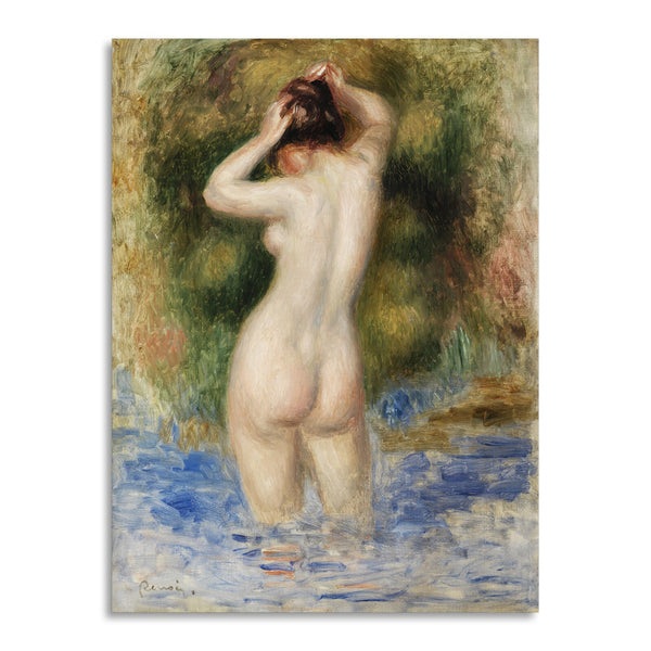 Quadro Stampa su Tela con Telaio in Legno Pierre-Auguste Renoir - Bather