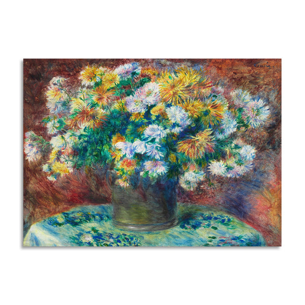 Quadro Stampa su Tela con Telaio in Legno Pierre-Auguste Renoir - Chrysanthemums