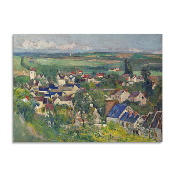 Quadro Stampa su Tela con Telaio in Legno Paul Cezanne - Auvers, Panoramic