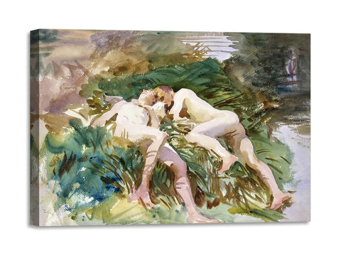 Quadro Stampa su Tela con Telaio in Legno John Singer Sargent - Tommies Bathing