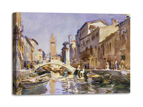Quadro Stampa su Tela con Telaio in Legno John Singer Sargent - Venetian Canal