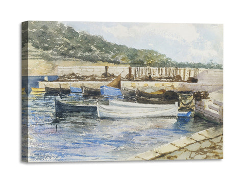 Quadro Stampa su Tela con Telaio in Legno John Singer Sargent - Boats
