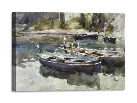 Quadro Stampa su Tela con Telaio in Legno John Singer Sargent - Small Boats
