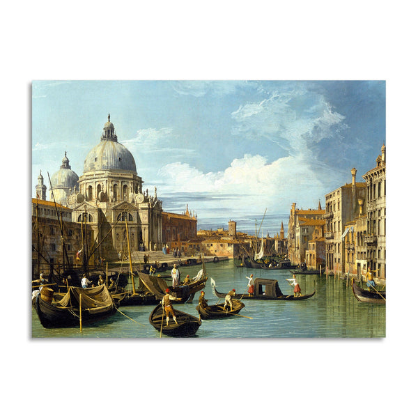 Quadro Stampa su Tela con Telaio in Legno Canaletto - The Entrance to the Grand Canal, Venice