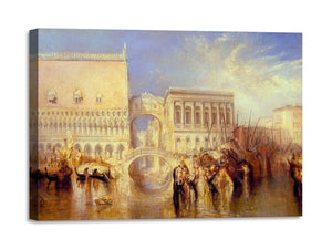 Quadro Stampa su Tela con Telaio in Legno William Turner - Venice, the Bridge of Sighs