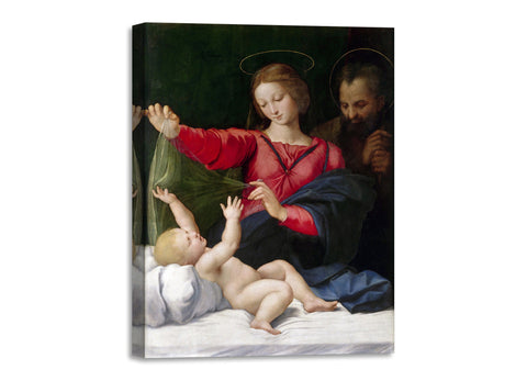 Quadro Stampa su Tela con Telaio in Legno Raffaello Sanzio - Madonna of Loreto
