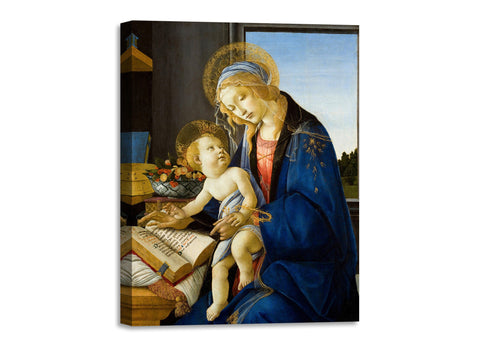 Quadro Stampa su Tela con Telaio in Legno Sandro Botticelli - The Virgin and Child