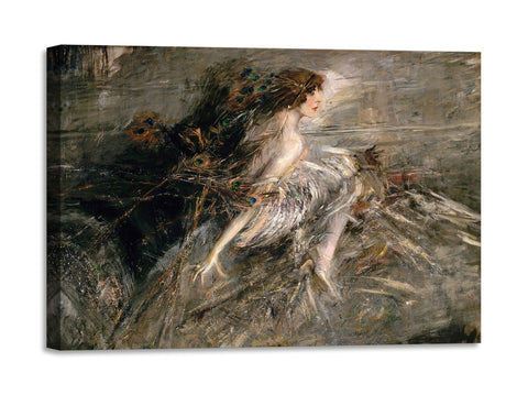 Quadro Stampa su Tela con Telaio in Legno Giovanni Boldini - The Marchesa Luisa Casati