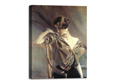 Quadro Stampa su Tela con Telaio in Legno Giovanni Boldini - Cléo de Mérode