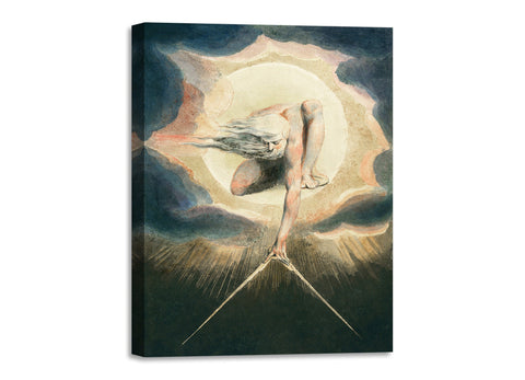 Quadro Stampa su Tela con Telaio in Legno William Blake - Ancient of Days Setting a Compass to the Earth