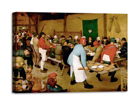 Quadro Stampa su Tela con Telaio in Legno Pieter Bruegel the Elder - Peasant Wedding