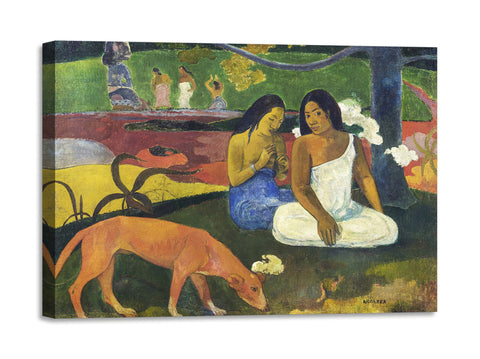 Quadro Stampa su Tela con Telaio in Legno Paul Gauguin - Arearea