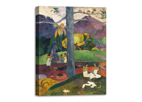 Quadro Stampa su Tela con Telaio in Legno Paul Gauguin - Mata Mua
