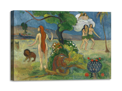Quadro Stampa su Tela con Telaio in Legno Paul Gauguin - Paradise Lost