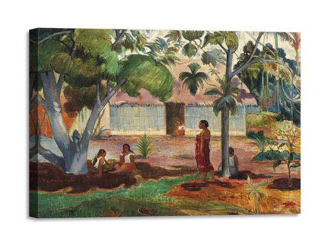 Quadro Stampa su Tela con Telaio in Legno Paul Gauguin - The Large Tree