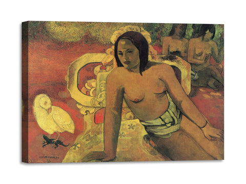 Quadro Stampa su Tela con Telaio in Legno Paul Gauguin - Vairumati