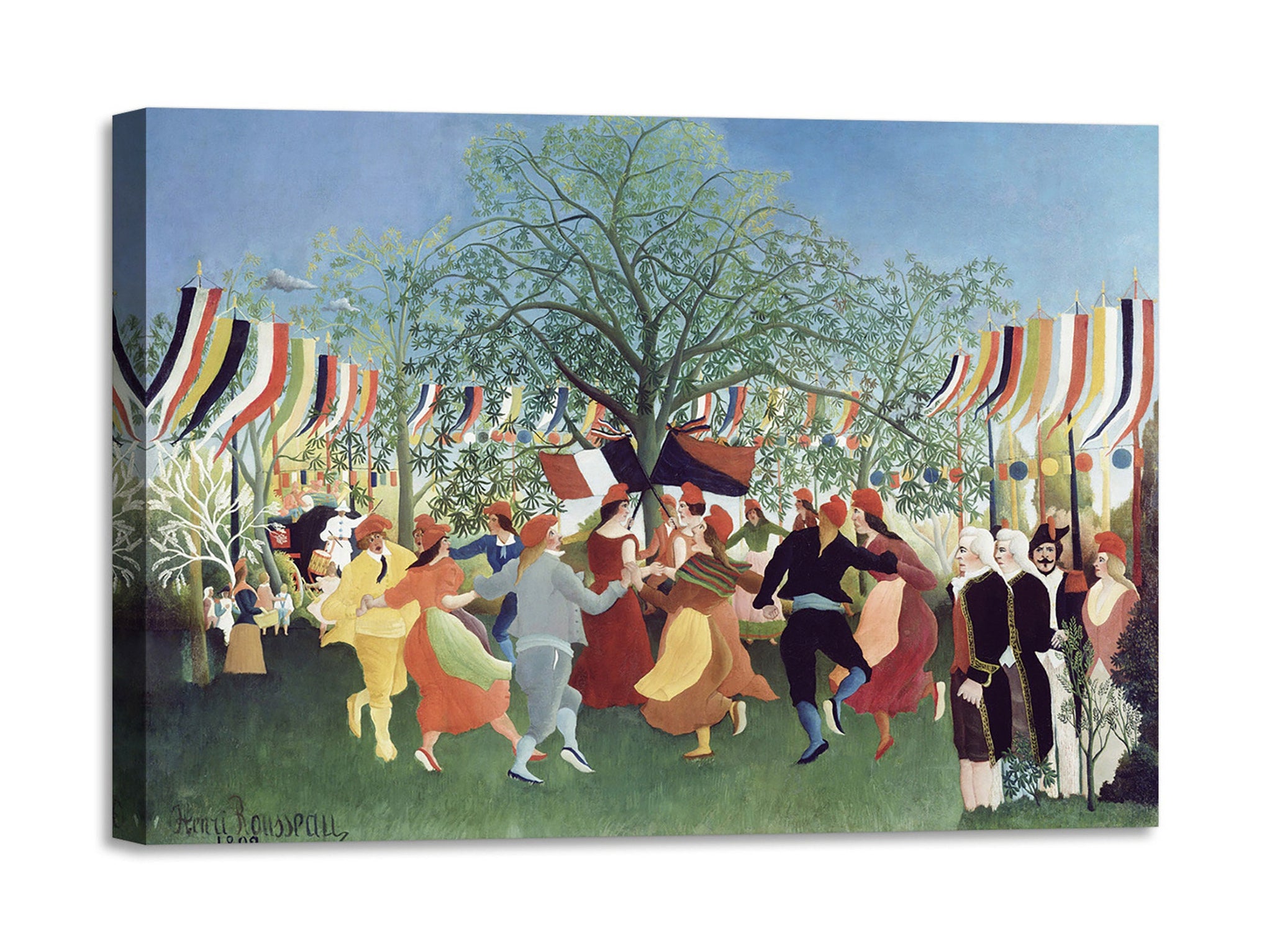 Quadro Stampa su Tela con Telaio in Legno Henri Rousseau - Centennial of Independence