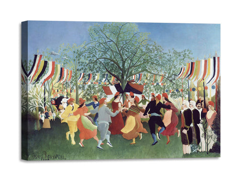 Quadro Stampa su Tela con Telaio in Legno Henri Rousseau - Centennial of Independence