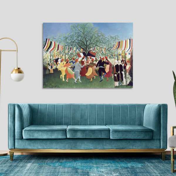Quadro Stampa su Tela con Telaio in Legno Henri Rousseau - Centennial of Independence