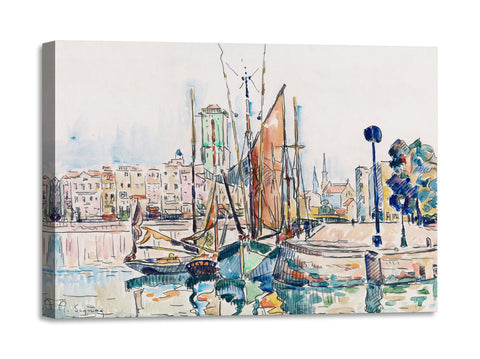 Quadro Stampa su Tela con Telaio in Legno Paul Signac - landscape