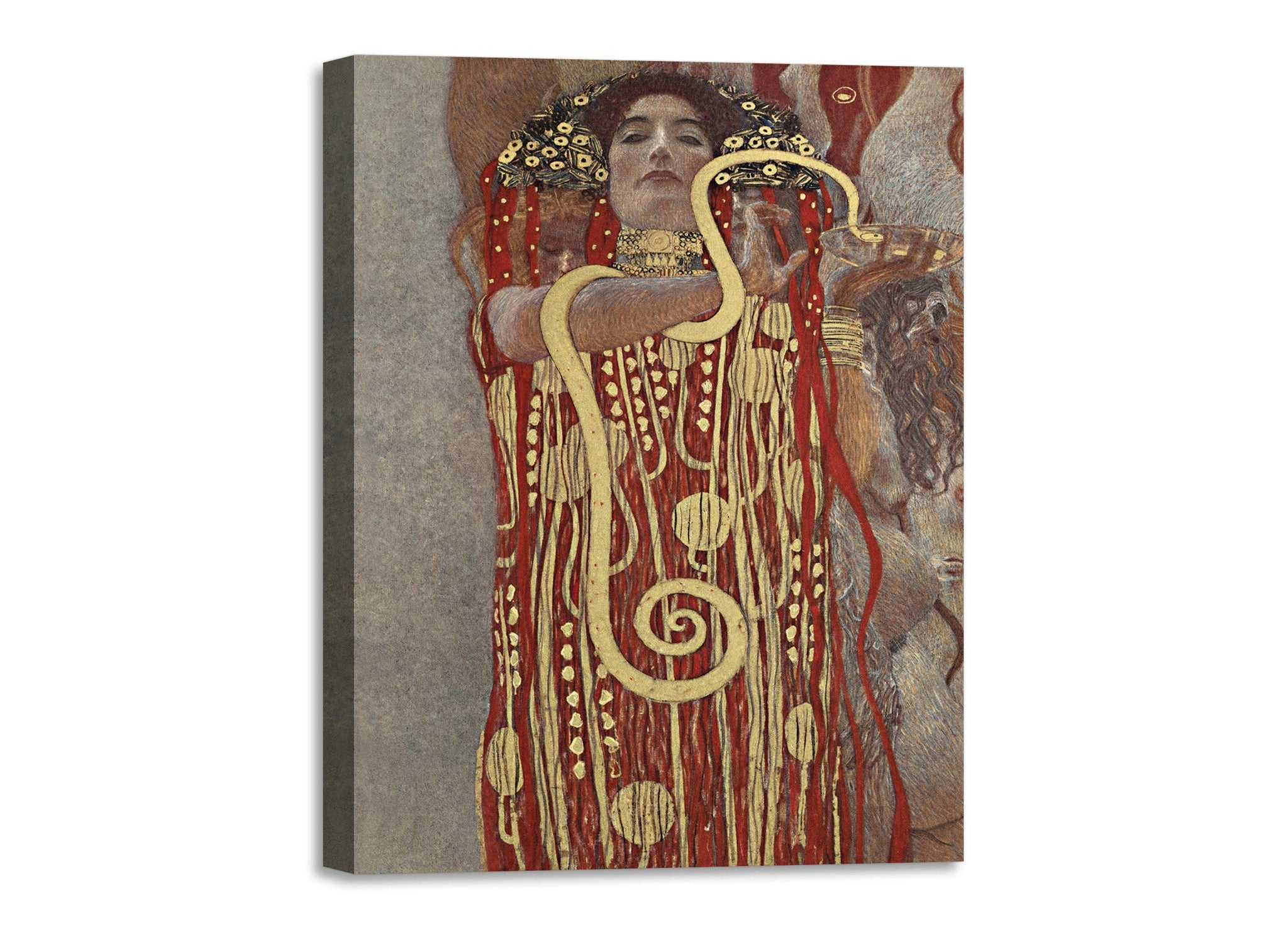 Quadro Stampa su Tela con Telaio in Legno Gustav Klimt - Medicina