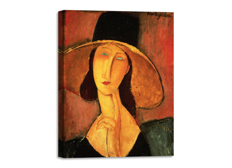 Quadro Stampa su Tela con Telaio in Legno Amedeo Modigliani - Madame Kisling