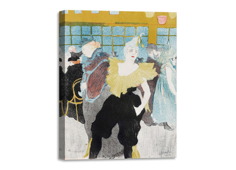 Quadro Stampa su Tela con Telaio in Legno Henri de Toulouse–Lautrec - The Clownesse