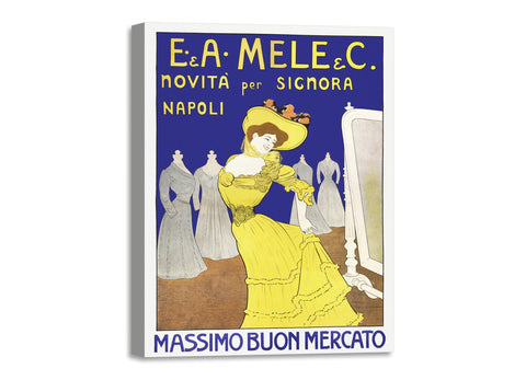 Quadro Stampa su Tela con Telaio in Legno Leonetto Cappiello - novità per signora Napoli