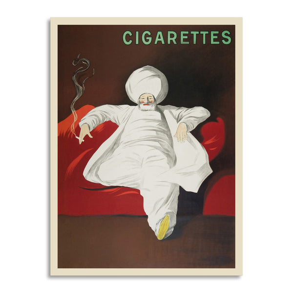 Quadro Stampa su Tela con Telaio in Legno Leonetto Cappiello - JOB Cigarettes