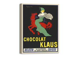 Quadro Stampa su Tela con Telaio in Legno Leonetto Cappiello - Chocolat Klaus