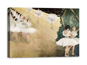 Quadro Stampa su Tela con Telaio in Legno Alexandre Lunois - Ballet Dancers