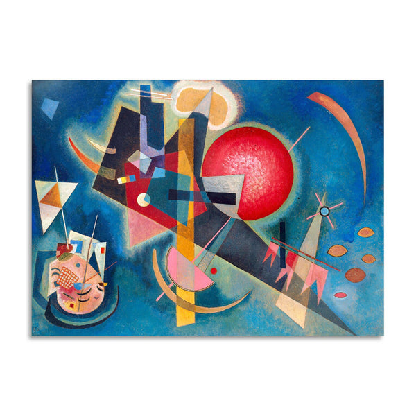 Quadro Stampa su Tela con Telaio in Legno Wassily Kandinsky - Im Blau