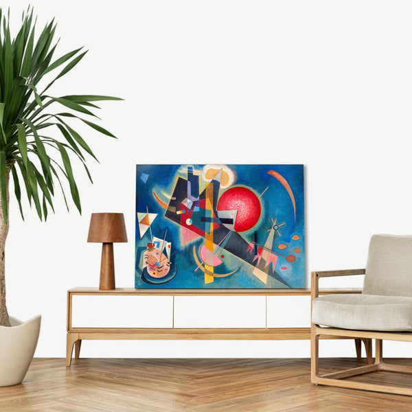 Quadro Stampa su Tela con Telaio in Legno Wassily Kandinsky - Im Blau