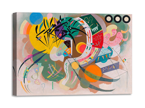 Quadro Stampa su Tela con Telaio in Legno Wassily Kandinsky - Dominant Curve