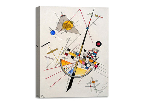 Quadro Stampa su Tela con Telaio in Legno Wassily Kandinsky - Delicate Tension