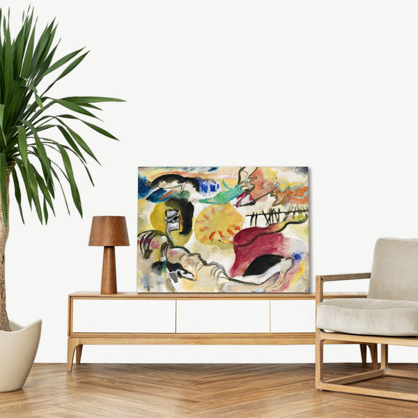 Quadro Stampa su Tela con Telaio in Legno Wassily Kandinsky - Garden of Love II