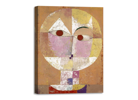 Quadro Stampa su Tela con Telaio in Legno Paul Klee - Senecio