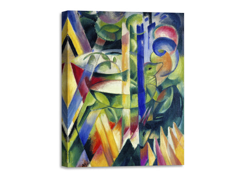 Quadro Stampa su Tela con Telaio in Legno Franz Marc - The Little Mountain Goats