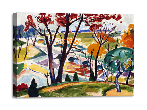 Quadro Stampa su Tela con Telaio in Legno Henry Lyman Sayen - Landscape, Bridge, Huntingdon Valley