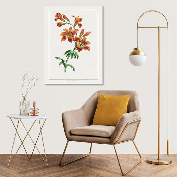 Quadro Stampa su Tela con Telaio in Legno John Edwards - Large Orange Lily