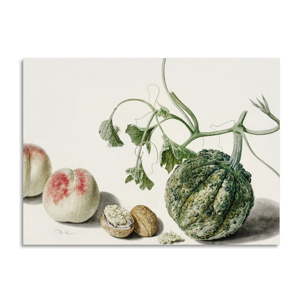 Quadro Stampa su Tela con Telaio in Legno Michiel van Huysum - Calabash and Fruits