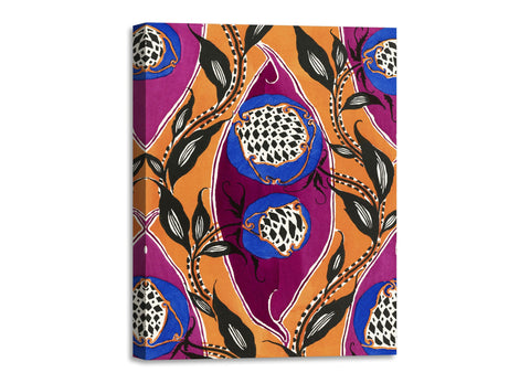 Quadro Stampa su Tela con Telaio in Legno Émile-Alain Séguy Flower pattern Art Deco