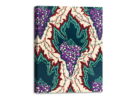 Quadro Stampa su Tela con Telaio in Legno Émile-Alain Séguy Flower pattern Art Deco