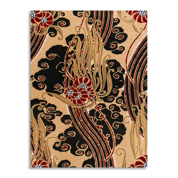 Quadro Stampa su Tela con Telaio in Legno Émile-Alain Séguy Flower pattern Art Deco