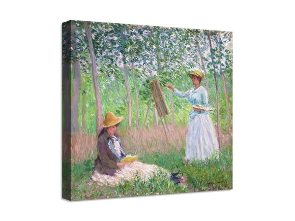 Quadro Stampa su Tela con Telaio in Legno Claude Monet - In the Woods at Giverny