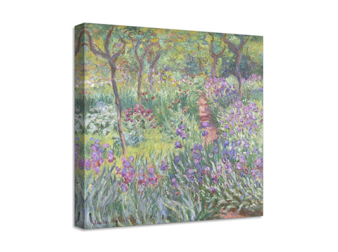 Quadro Stampa su Tela con Telaio in Legno Claude Monet - The Artist’s Garden in Giverny