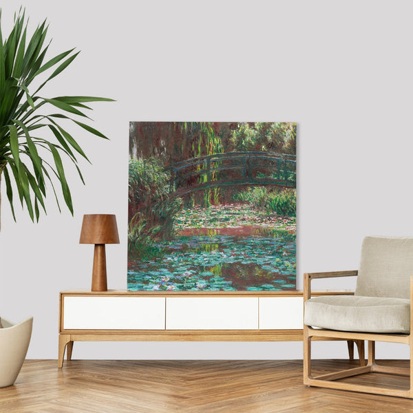 Quadro Stampa su Tela con Telaio in Legno Claude Monet - Water Lily Pond