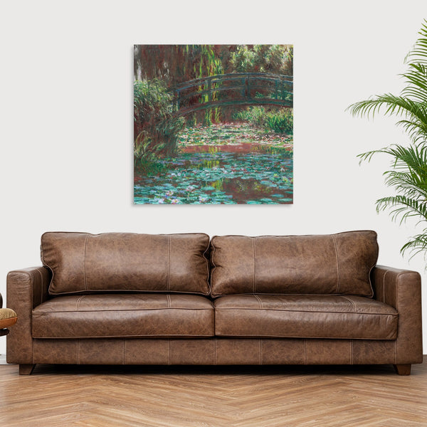 Quadro Stampa su Tela con Telaio in Legno Claude Monet - Water Lily Pond